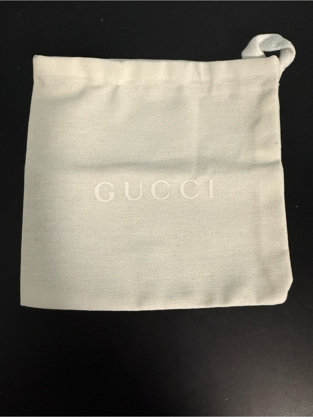 Gucci Off-White Canvas Dust Pouch with Logo!